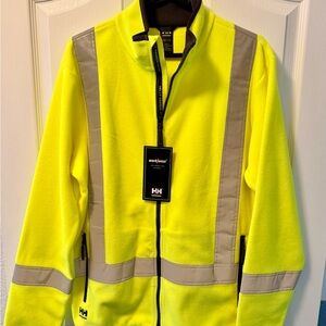 BIG PRICE DROP! Helly Hansen Men’s Zip Fleece. Yellow with Reflective.
